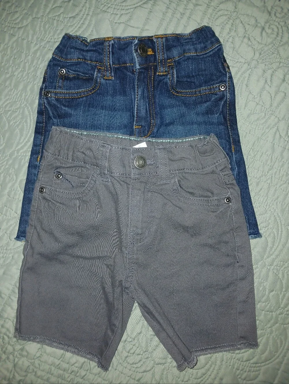 Carter's Kids Denim Shorts and Gray Stretch Shorts - 2-Pack 4T